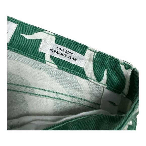 Cotton On RECYCLED Low Rise Straight Green Swift Designer Denim Jeans Womens 4 - Picture 6 of 6